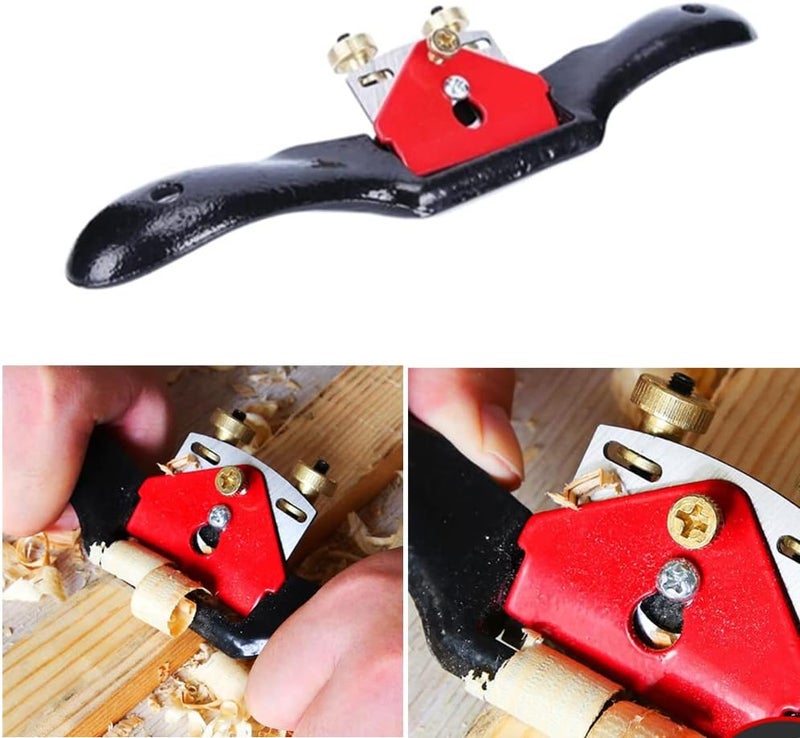 Ebonee ATPCOOK 10" Adjustable Spokeshave Plane with Flat Base, Metal Blade Wood Spoke Shave for Woodcraft, Woodworking Hand Tool - Image 3